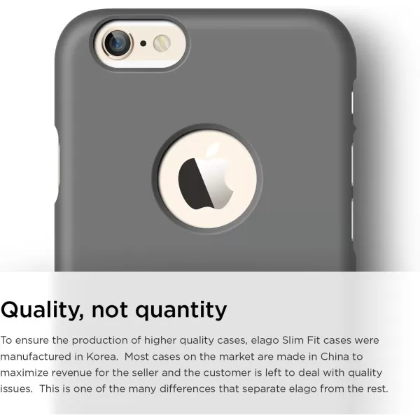 elago iPhone 6S Case Slim FitSoft Feel Dark Grey  LightMinimalisticTrue Fit  for iPhone 66Selago iPhone 6S Case Slim FitSoft Feel Dark Grey  LightMinimalisticTrue Fit  for iPhone 66S