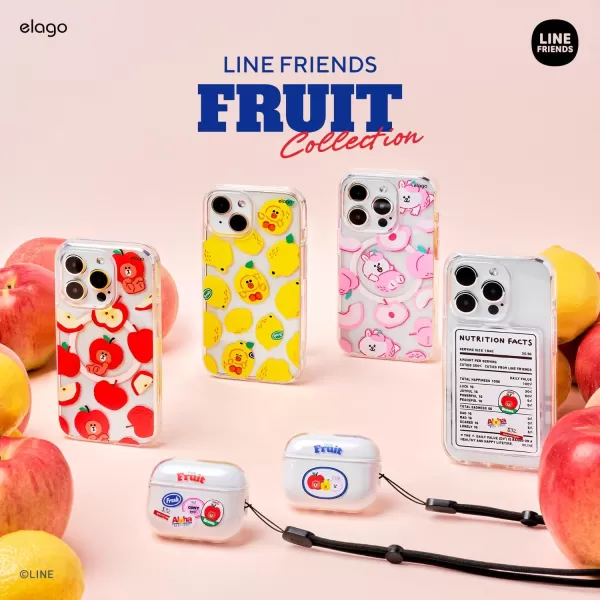 elago l LINE FRIENDS Fruit Shop Magnetic Wallet Card Holder Compatible with MagSafe for iPhone 15 iPhone 14 iPhone 13  iPhone 12 Series  Secure Phone Wallet Protection Official Merchandiseelago l LINE FRIENDS Fruit Shop Magnetic Wallet Card Holder Compatible with MagSafe for iPhone 15 iPhone 14 iPhone 13  iPhone 12 Series  Secure Phone Wallet Protection Official Merchandise