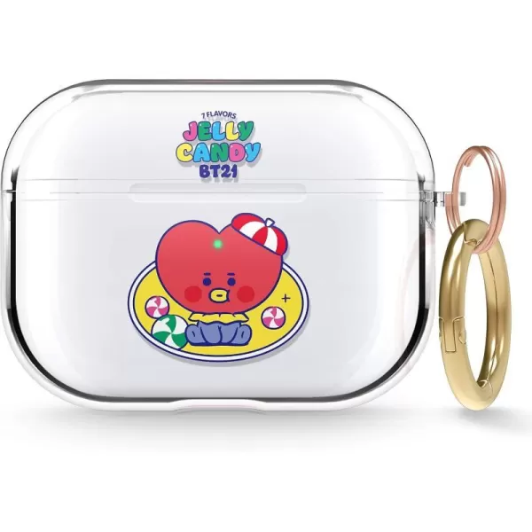 elago BT21 Case Compatible with Apple AirPods Pro Case Clear Case with Keychain Reduce Yellowing and Smudging Supports Wireless Charging Official Merchandise KOYATATA