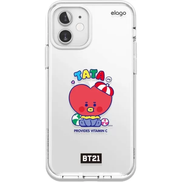 elago BT21 Hybrid Case Compatible with iPhone 12 Mini 54 Inch Durable Full Body Protection Raised Lip Screen amp Camera Protection Official Merchandise CookyTATA