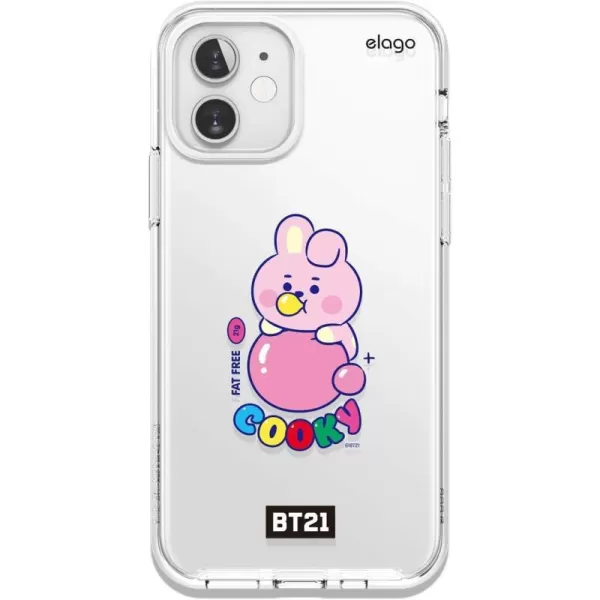 elago BT21 Hybrid Case Compatible with iPhone 12 Mini 54 Inch Durable Full Body Protection Raised Lip Screen amp Camera Protection Official Merchandise CookyCOOKY