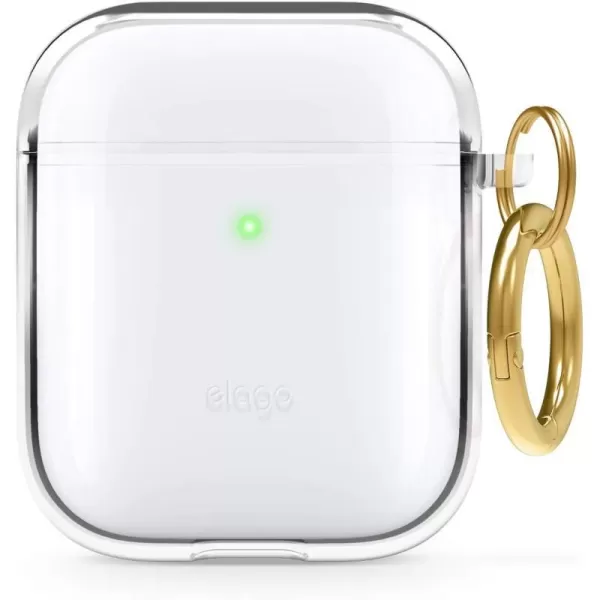 elago Clear Airpods Case with Keychain Designed for Apple Airpods 1 amp 2 LavenderTransparent