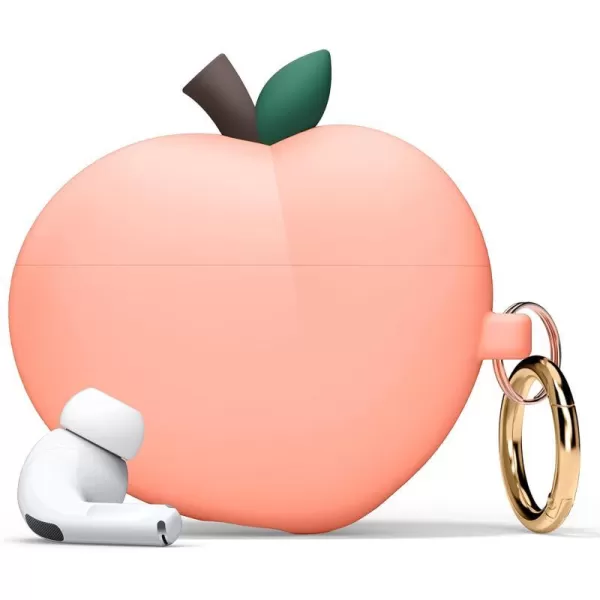 elago Compatible with AirPods Pro 2 Case Peach 3D Design Case Compatible with AirPods Pro 2nd Generation Keychain Includedelago Compatible with AirPods Pro 2 Case Peach 3D Design Case Compatible with AirPods Pro 2nd Generation Keychain Included