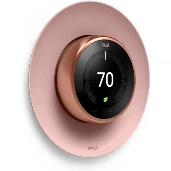 elago Satellite Wall Plate Cover Compatible with Nest Learning Thermostat 1st2nd3rd Generation Sand Pink  Exact Color Match with Nest Durable Material Easy InstallationSand Pink