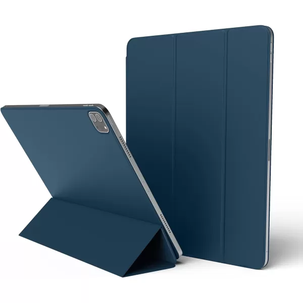 elago Case for iPad Pro 129 6th 5th 4th Generation  iPad Case with Magnetic Attachment to Metal Materials Compatible with Apple iPad Pencil and elagos Pencil case Light GreyBlue