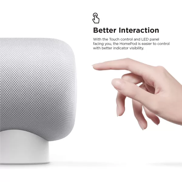 elago HomePod Stand Compatible with 2023 New HomePod 2nd GenerationHomePod 1 Speaker  Proper EQ Easier to Control with Better Indicator Visibility MidnightWhite