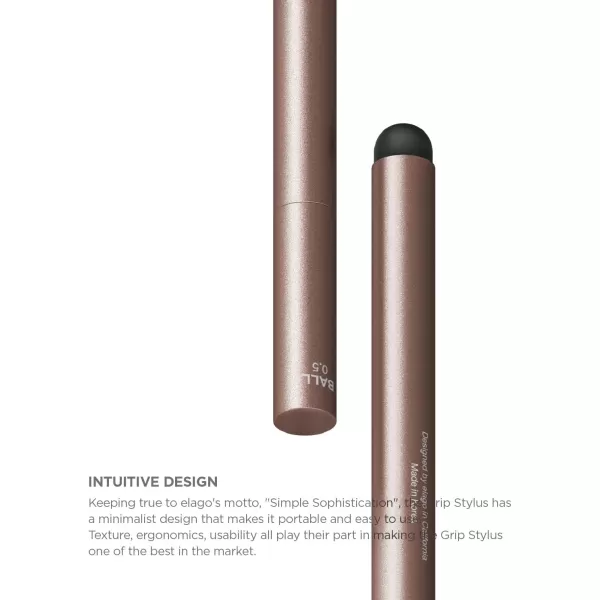 elago Stylus BallChocolate  Premium AluminumBallpoint PenReplaceable Extra Tip Included  for iPad iPad Pro iPad Mini and iPhoneChocolate