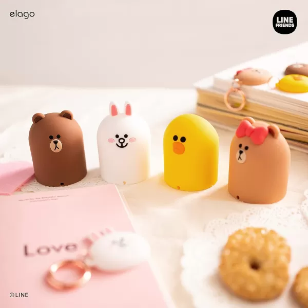 elago  LINE Friends W2 Charger Stand Compatible with Apple Watch Series Ultra2Ultra9876SE54321SE 49mm 45mm 44mm 42mm 41mm 40mm 38mm Nightstand Mode SallyBROWN