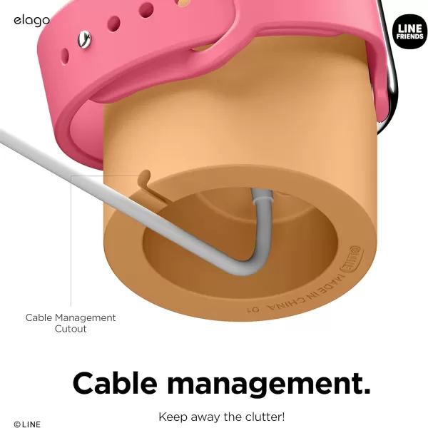 elago  LINE Friends W2 Charger Stand Compatible with Apple Watch Series Ultra2Ultra9876SE54321SE 49mm 45mm 44mm 42mm 41mm 40mm 38mm Nightstand Mode SallyCHOCO