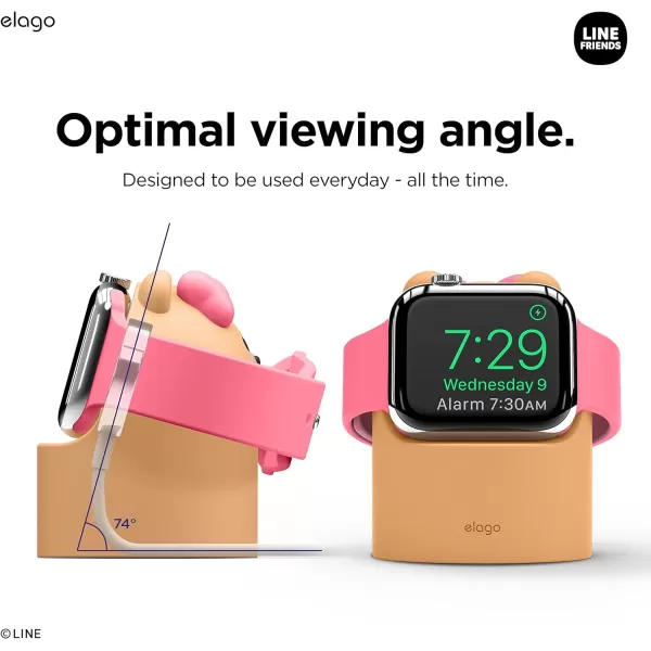 elago  LINE Friends W2 Charger Stand Compatible with Apple Watch Series Ultra2Ultra9876SE54321SE 49mm 45mm 44mm 42mm 41mm 40mm 38mm Nightstand Mode SallyCHOCO