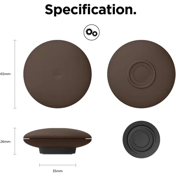 elago Ellipse Silicone Diffuser California Breeze Black  Multipurpose Air Fresheners Fragrance Control Reusable Gel Pad Stand Glass DropperCalifornia Breeze Dark Brown