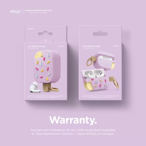 elago Ice Cream AirPods Pro Case with Keychain Designed for Apple AirPods PRO Case BlueberryBlueberry