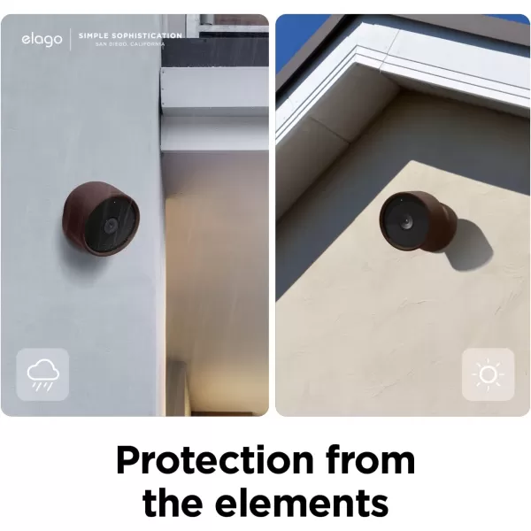 elago Silicone Cover Compatible with Google Nest Cam Outdoor or Indoor Battery  Magnetic Mount Cover Included All Weather Protection Easy Installation Dark BrownNest Cam  Magnetic Mount Dark Brown