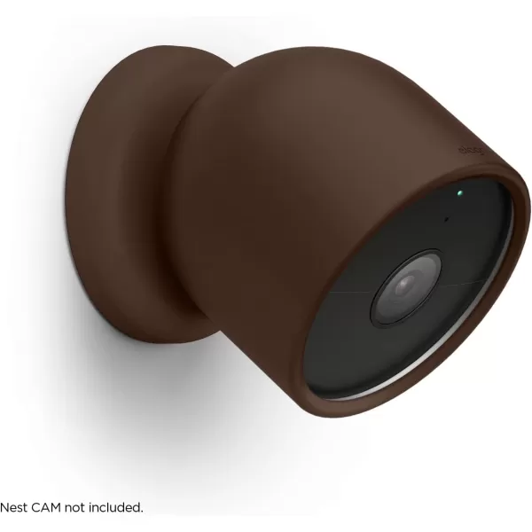 elago Silicone Cover Compatible with Google Nest Cam Outdoor or Indoor Battery  Magnetic Mount Cover Included All Weather Protection Easy Installation Dark BrownNest Cam  Magnetic Mount Dark Brown
