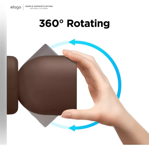 elago Silicone Cover Compatible with Google Nest Cam Outdoor or Indoor Battery  Magnetic Mount Cover Included All Weather Protection Easy Installation Dark BrownNest Cam  Magnetic Mount Dark Brown