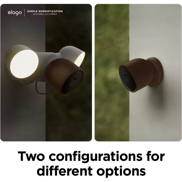 elago Silicone Cover Compatible with Google Nest Cam Outdoor or Indoor Battery  Magnetic Mount Cover Included All Weather Protection Easy Installation Dark BrownNest Cam  Magnetic Mount Dark Brown