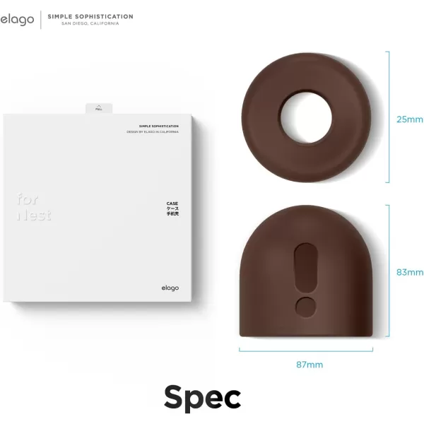elago Silicone Cover Compatible with Google Nest Cam Outdoor or Indoor Battery  Magnetic Mount Cover Included All Weather Protection Easy Installation Dark BrownNest Cam  Magnetic Mount Dark Brown