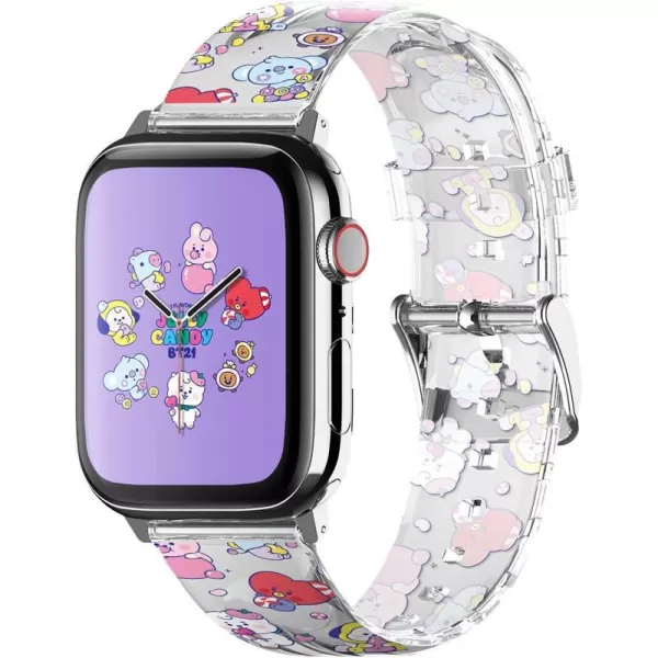 elago BT21 Band Compatible with Apple Watch Band 38mm 40mm 41mm 42mm 44mm 45mm 49mm compatible with iWatch Series Ultra2UltraSE9876SE54321 Soft Protective Strap Official Merchandise42mm44mm45mm 7 FLAVORS