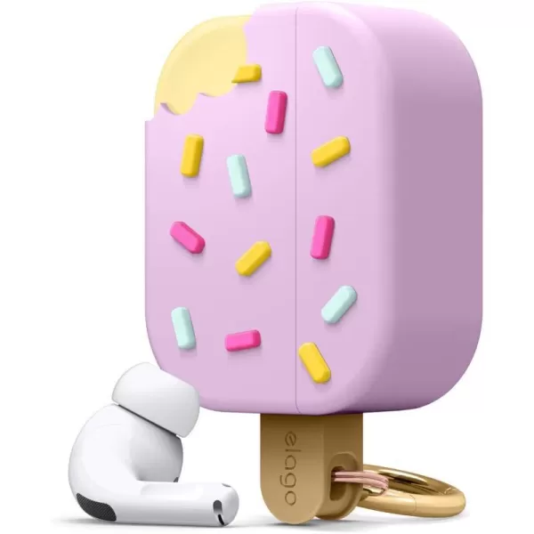 elago Ice Cream AirPods Pro Case with Keychain Designed for Apple AirPods PRO Case BlueberryBlueberry