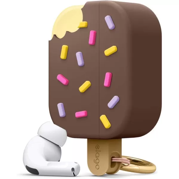 elago Ice Cream AirPods Pro Case with Keychain Designed for Apple AirPods PRO Case BlueberryChocolate