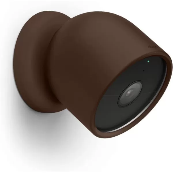 elago Silicone Cover Compatible with Google Nest Cam Outdoor or Indoor Battery  Magnetic Mount Cover Included All Weather Protection Easy Installation Dark BrownNest Cam  Magnetic Mount Dark Brown