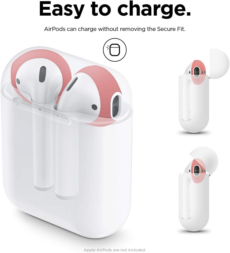 elago Fit in The case Ear Tips Compatible with Apple AirPods 1 amp 2 2 Pairs of 2 Colors  Italian Rose  Coral Blue Italian Rose  Coral Blue