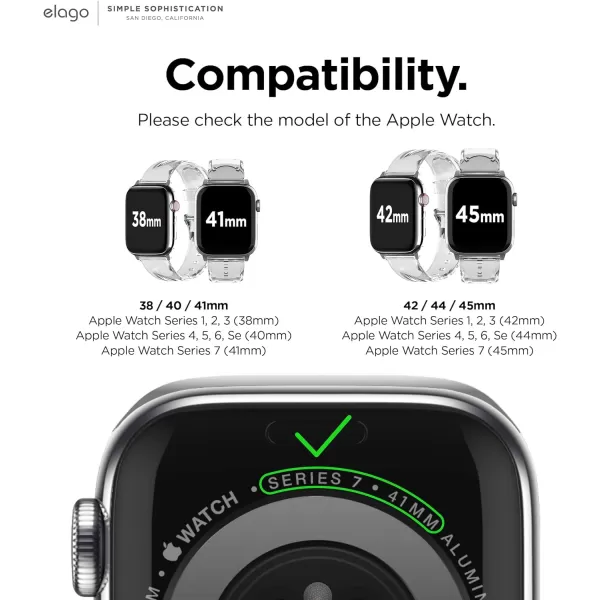 Bundle elago W2 Apple Watch Stand and Apple Watch Clear Band 38mm40mm41mmBundle elago W2 Apple Watch Stand and Apple Watch Clear Band 38mm40mm41mm