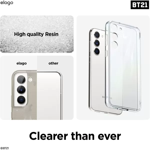 elago  BT21 minini Compatible with Samsung Galaxy S23 Plus Case Precise Camera Cutouts Drop Protection Shockproof Protective Cover Full Cover Design 66 inch Mint Official MerchandisePink