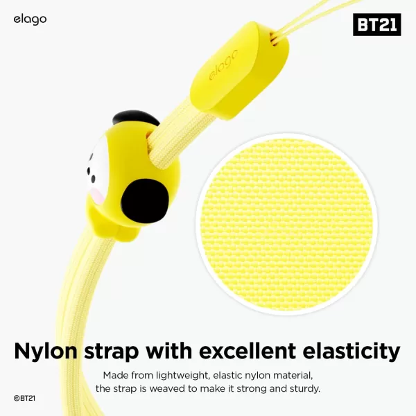 elago  LINE FRIENDS BT21 OFFICIAL MERCHANDISE Lanyard Wrist Strap phone charm keychain  Anti Drop Extra Security Adjustable Button widely ApplicableCHIMMY