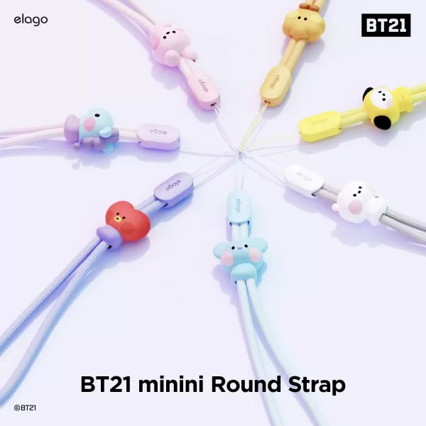 elago  LINE FRIENDS BT21 OFFICIAL MERCHANDISE Lanyard Wrist Strap phone charm keychain  Anti Drop Extra Security Adjustable Button widely ApplicableCHIMMY