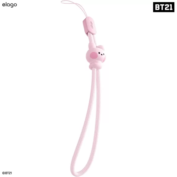 elago  LINE FRIENDS BT21 OFFICIAL MERCHANDISE Lanyard Wrist Strap phone charm keychain  Anti Drop Extra Security Adjustable Button widely ApplicableCOOKY