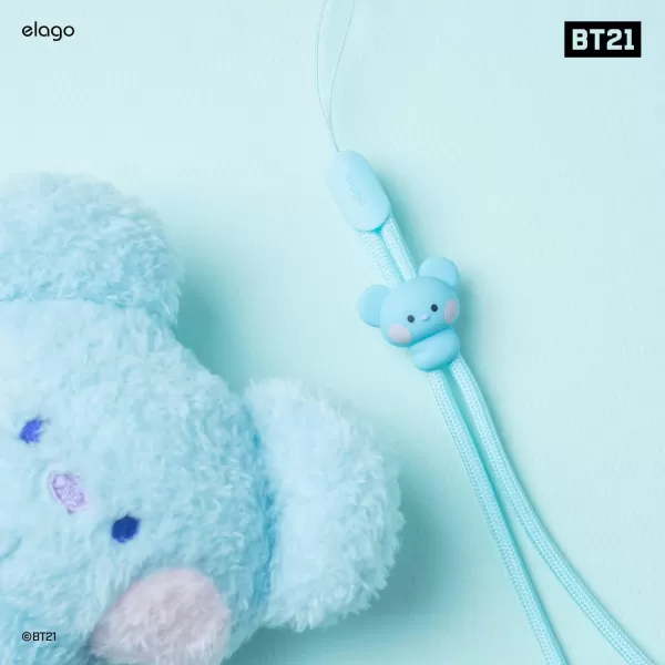 elago  LINE FRIENDS BT21 OFFICIAL MERCHANDISE Lanyard Wrist Strap phone charm keychain  Anti Drop Extra Security Adjustable Button widely ApplicableKoya