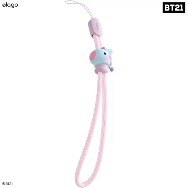 elago  LINE FRIENDS BT21 OFFICIAL MERCHANDISE Lanyard Wrist Strap phone charm keychain  Anti Drop Extra Security Adjustable Button widely ApplicableMANG