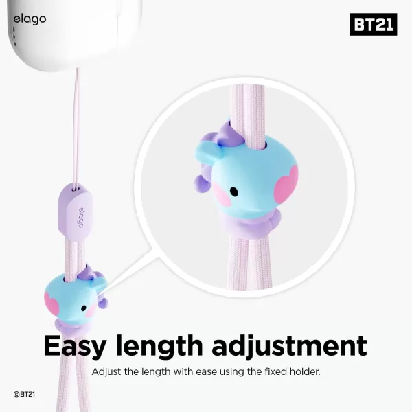 elago  LINE FRIENDS BT21 OFFICIAL MERCHANDISE Lanyard Wrist Strap phone charm keychain  Anti Drop Extra Security Adjustable Button widely ApplicableMANG