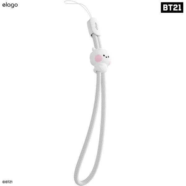 elago  LINE FRIENDS BT21 OFFICIAL MERCHANDISE Lanyard Wrist Strap phone charm keychain  Anti Drop Extra Security Adjustable Button widely ApplicableRj