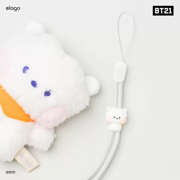 elago  LINE FRIENDS BT21 OFFICIAL MERCHANDISE Lanyard Wrist Strap phone charm keychain  Anti Drop Extra Security Adjustable Button widely ApplicableRj