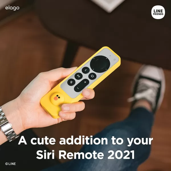 elago  LINE Friends Slim Case Compatible with 2022 Apple TV 4K HD Siri Remote 3rd Generation and Compatible with 2021 Apple TV 4K HD Siri Remote 2nd Generation Slim Light Shock Absorption SallySALLY