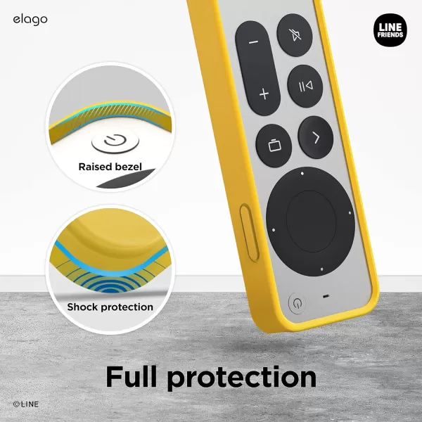 elago  LINE Friends Slim Case Compatible with 2022 Apple TV 4K HD Siri Remote 3rd Generation and Compatible with 2021 Apple TV 4K HD Siri Remote 2nd Generation Slim Light Shock Absorption SallySALLY