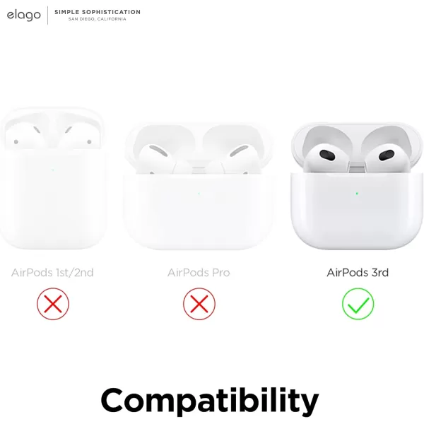 elago 2 Pairs AirPods 3 Ear Tips Cover Designed for AirPods 3rd Generation2021 Fit in The Case Anti Slip Silicone Cover Anti Scratches DustFree 1 Pair of Each Lovely Pink amp LavenderLovely PinkLavender