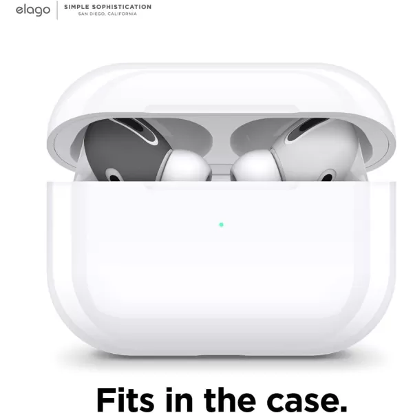 elago 2 Pairs AirPods Pro Ear Tips Cover Designed for Apple AirPods Pro Anti Slip Silicone Cover DustFree Fit in The Case 2 Pairs of 2 Colors US Patent Registered Lovely Pink amp LavenderDark GreyWhite