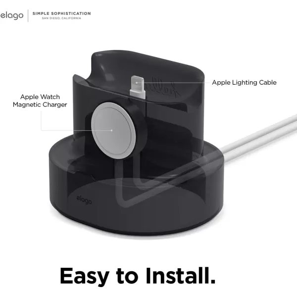 elago 2 in 1 Charging Station for Apple Products Designed for AirPods 3rd Generation AirPods Pro 1st amp 2nd Generation iPhone Apple Watch Original Cables RequiredNOT Included Lavender GreyBlack