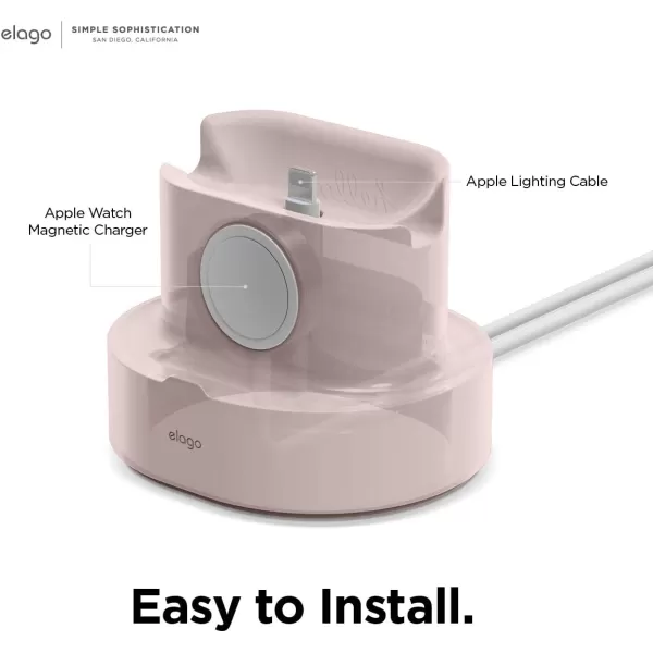 elago 2 in 1 Charging Station for Apple Products Designed for AirPods 3rd Generation AirPods Pro 1st amp 2nd Generation iPhone Apple Watch Original Cables RequiredNOT Included Lavender GreySand Pink