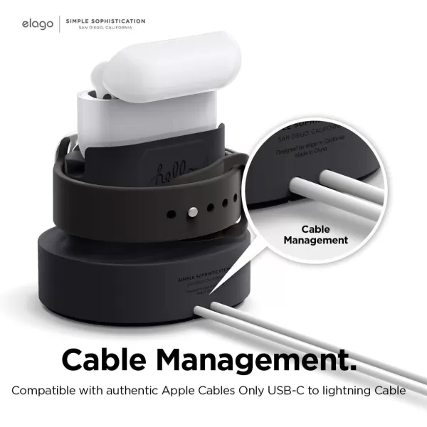 elago 2 in 1 Charging Station for Apple Products Designed for AirPods 3rd Generation AirPods Pro 1st amp 2nd Generation iPhone Apple Watch Original Cables RequiredNOT Included Lavender GreyBlack