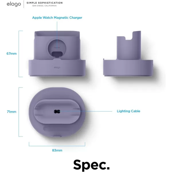 elago 2 in 1 Charging Station for Apple Products Designed for AirPods 3rd Generation AirPods Pro 1st amp 2nd Generation iPhone Apple Watch Original Cables RequiredNOT Included Lavender GreyLavender Grey