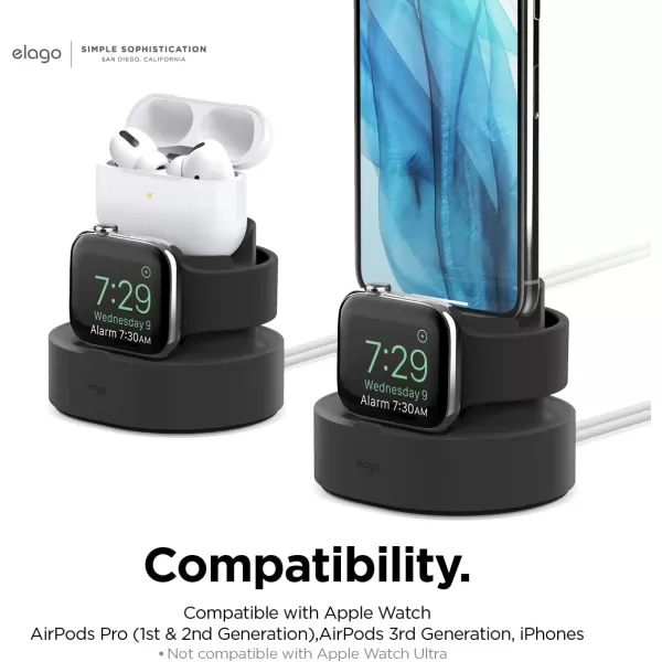 elago 2 in 1 Charging Station for Apple Products Designed for AirPods 3rd Generation AirPods Pro 1st amp 2nd Generation iPhone Apple Watch Original Cables RequiredNOT Included Lavender GreyBlack