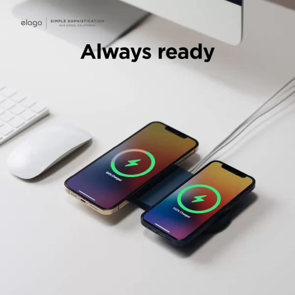 elago 2 in 1 Wireless Charger Stand Charging Station Designed for MagSafe Compatible with iPhone 15141312 AirPods ProPro2 amp AirPods 3  Stone Charging Cable Not IncludedSand Pink