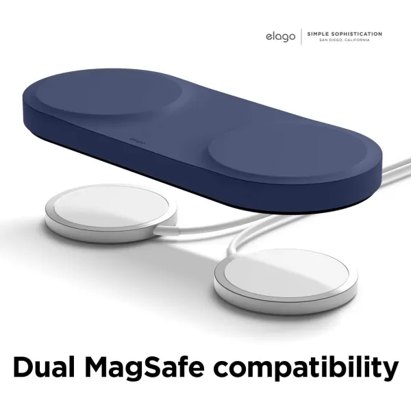 elago 2 in 1 Wireless Charger Stand Charging Station Designed for MagSafe Compatible with iPhone 15141312 AirPods ProPro2 amp AirPods 3  Stone Charging Cable Not IncludedJean Indigo