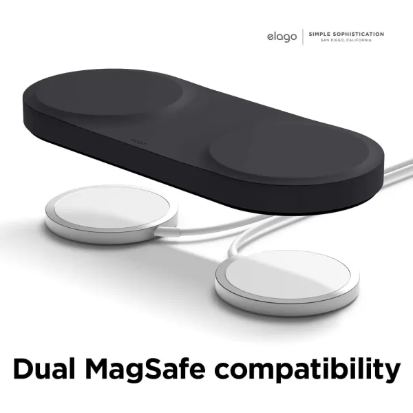 elago 2 in 1 Wireless Charger Stand Charging Station Designed for MagSafe Compatible with iPhone 15141312 AirPods ProPro2 amp AirPods 3  Stone Charging Cable Not IncludedBlack