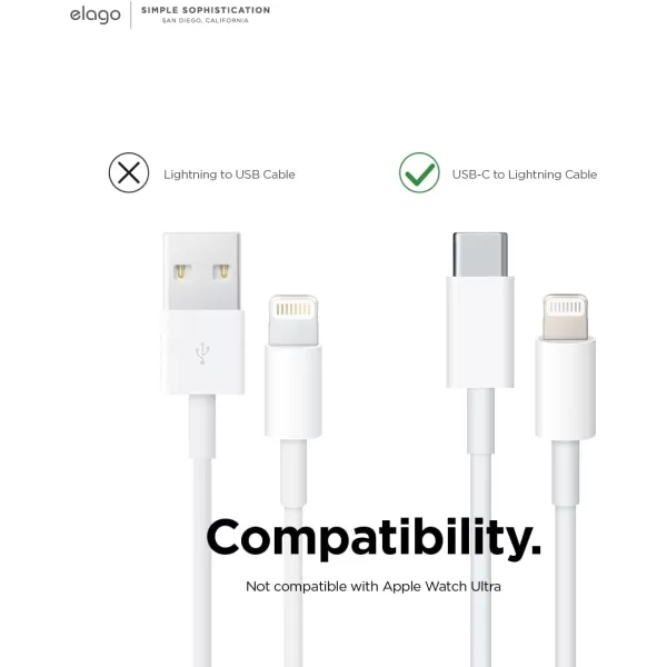 elago 3 in 1 Charging Station for Apple Products Designed for AirPods 3rd Generation AirPods Pro 1st amp 2nd Generation iPhone Apple Watch Original Cables RequiredNOT Included Classic WhiteClassic White