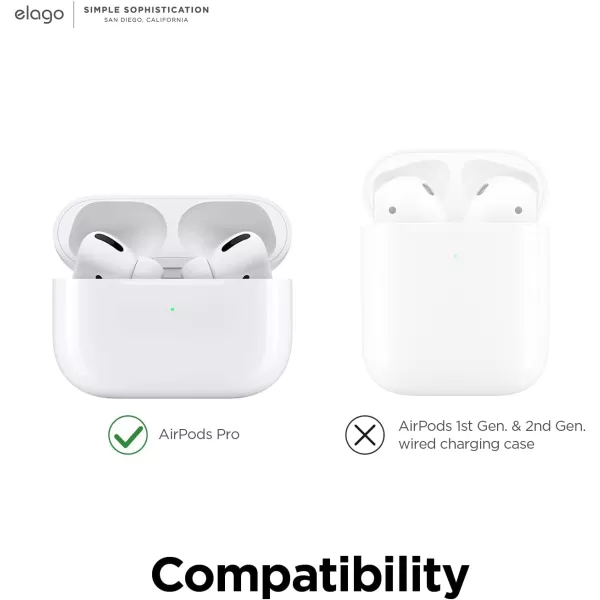 elago 4 Pairs AirPods Pro Ear Hooks Covers  Comfortable and Secure Fit Improved Sound Quality Precise Cutout Design Accessories Compatible with AirPods Pro US Patent Registered WhiteNeon Yellow